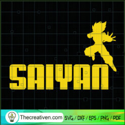 Saiyan Yellow Logo SVG, Goku SVG, Super Saiyan SVG