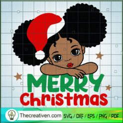 Merry Christmas SVG, Black Queen Santa SVG, Merry Christmas SVG