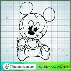 Mickey Mouse Bebe SVG, Disney Mickey Baby SVG, Disney Character SVG