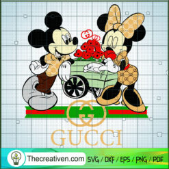 Mickey and Minnie Fashion SVG, Luxury Brand SVG, Disney Gucci SVG