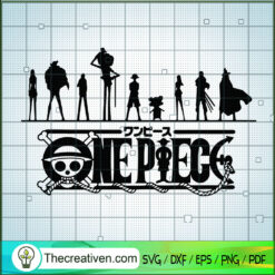 One Piece SVG, Member Straw Hat Pirates SVG, One Piece Logo SVG