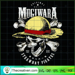 Mugiwara Strawhat Pirates SVG, Skull Strawhat SVG, One Piece SVG