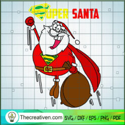 Super Santa SVG, Santa Clause SVG, Funny Christmas SVG