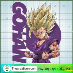 Gohan Super Saiyan SVG, Dragon Ball Super SVG, Son Gohan SVG
