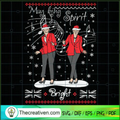 May King Spirit Bright SVG, Merry Christmas SVG, UK Christmas SVG