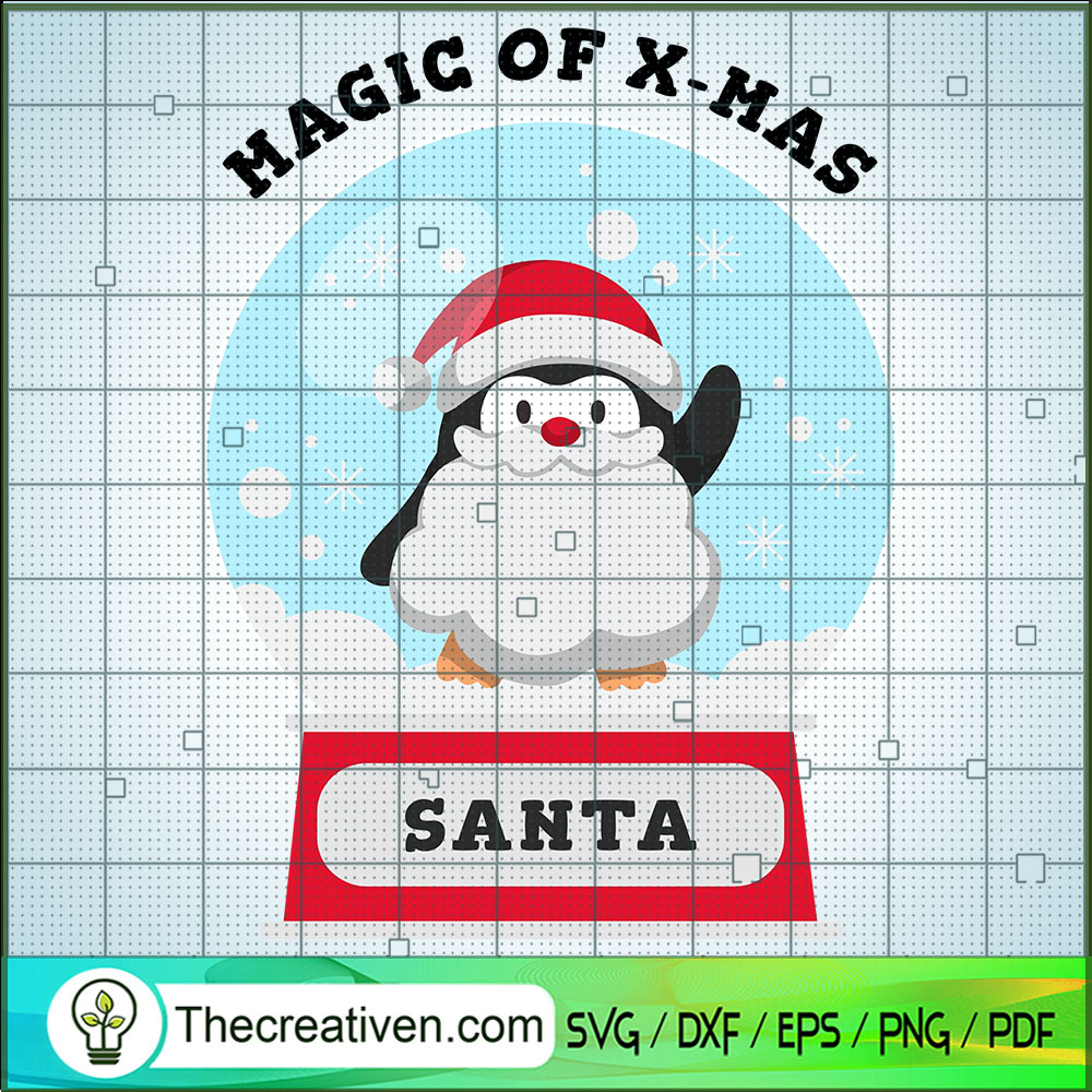 Hagic Of X-mas Santa SVG, Penguin Santa SVG, Merry Christmas SVG 1 Hagic Of X-mas Santa SVG, Penguin Santa SVG, Merry Christmas SVG