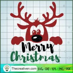 Merry Christmas Reindeer SVG, Reindeer Xmas SVG, Funny Christmas SVG