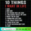 10 Things I Want In Life SVG, Quotes SVG, Cars SVG 3 1 copy 2