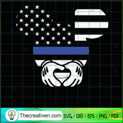 Mickey Head USA Flag SVG, American Mickey SVG, Disney Mickey SVG