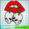 Cherry Skull SVG, Skull SVG, Sexy Lips SVG