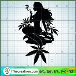 Sexy Girl Smoking Weed SVG Cut File for Cricut & Silhouette