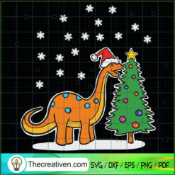 Apatosaurus Christmas SVG, Dinosaur Christmas SVG, Funny Christmas SVG