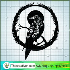Gothic Crow SVG, Crow SVG, Black Crow SVG