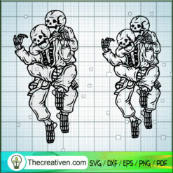 Jiu jitsu Skeleton Rear SVG Cut File for Cricut & Silhouette