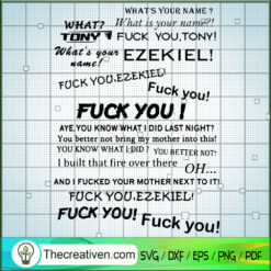 Fuck You Tony SVG, Meme Funny SVG, Fuck You Meme SVG