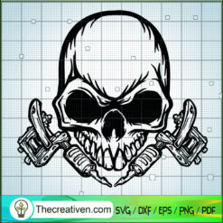 Skull Tattoo SVG, Tattoo Artist SVG, Skull SVG