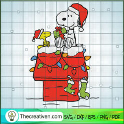 Snoopy and Woodstock Christmas SVG Cut File for Cricut & Silhouette