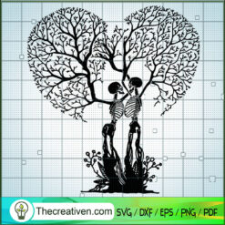 Heart Skeleton Tree SVG, Couple Skeleton SVG, Skeleton SVG