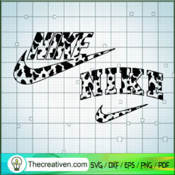 Nike Dairy Cow SVG, Dairy Cow Skin SVG, Cute Logo Nike SVG