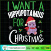 Funny Hippopotamus Christmas SVG Cut File for Cricut & Silhouette 3 29 copy 2