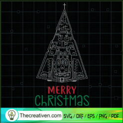 Robot Christmas Tree SVG, Merry Christmas SVG, Funny Christmas SVG