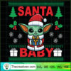 Santa Baby SVG, Baby Yoda Christmas SVG, Funny Christmas SVG