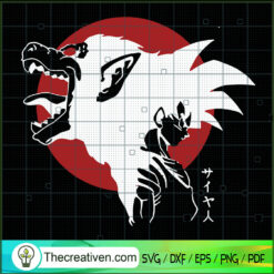 Goku and Great Ape SVG, Moon Great Ape SVG, Dragon Ball SVG