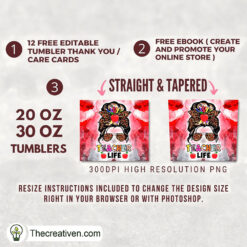 Alternative view of Teacher Life Full Tumbler Wrap Tumbler Wrap – Digital  Design 70593