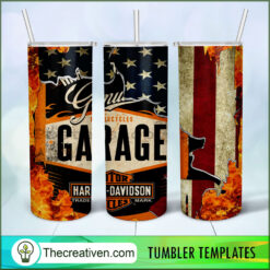 Garage Motor Cycles Full Tumbler Wrap Tumbler Wrap – Digital Download