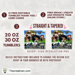 Alternative view of Character Full Tumbler Wrap Tumbler Wrap – Digital Download