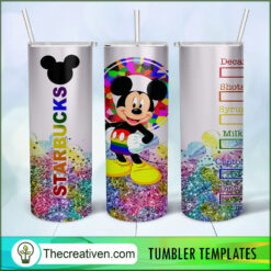 Starbucks Mickey Full Tumbler Wrap Tumbler Wrap – Digital Download