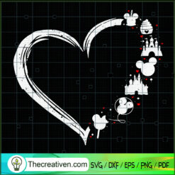 Big Heart Disney SVG, Walt Disney SVG, Disney Castle SVG