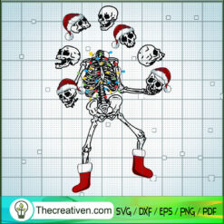 Skeleton Christmas Circus SVG Cut File for Cricut & Silhouette