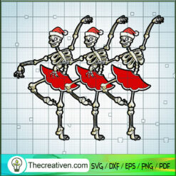 Funny Skeleton Dancing Christmas SVG Cut File for Cricut & Silhouette