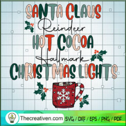 Santa Claus Reindeer Hot Coc SVG Cut File for Cricut