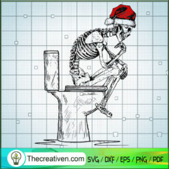 Skeletons Poop Christmas SVG Cut File for Cricut & Silhouette
