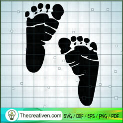 Baby Foot SVG, First Baby SVG, Mother's Day SVG