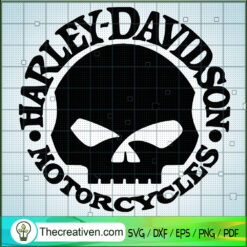 Harley Davidson Skull SVG, Skull Harley SVG, Harley Davidson SVG