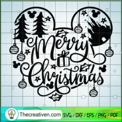 Merry Christmas Disney SVG, Walt Disney SVG, Disney Christmas SVG