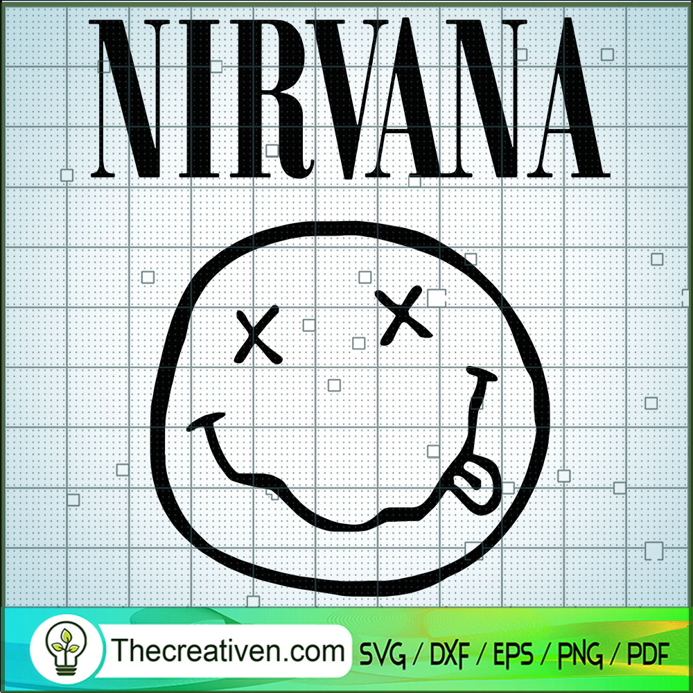 Nirvana Smiley Face Band Logo SVG, Nirvana Smiley SVG, Funny Face SVG 1 Nirvana Smiley Face Band Logo SVG, Nirvana Smiley SVG, Funny Face SVG