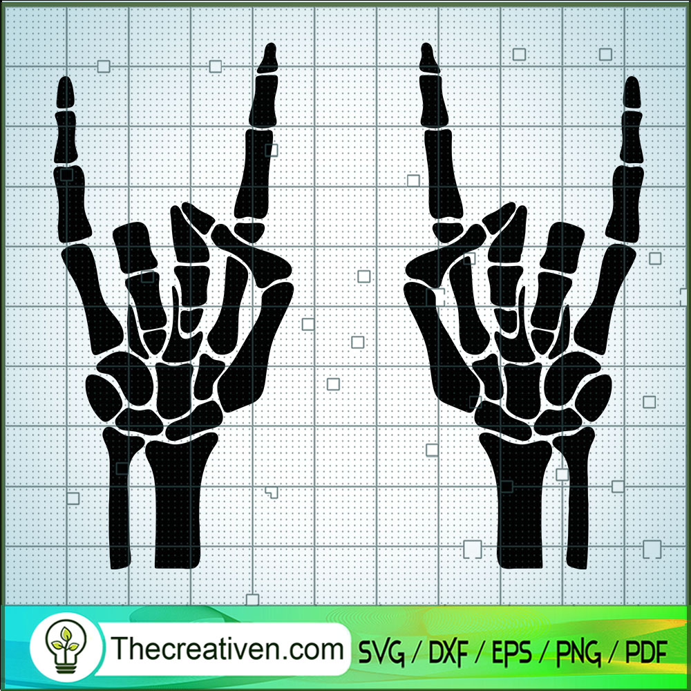 Rock On Bone Hands Skeleton Hands SVG, Love Rock SVG, Skeleton SVG 1 Rock On Bone Hands Skeleton Hands SVG, Love Rock SVG, Skeleton SVG