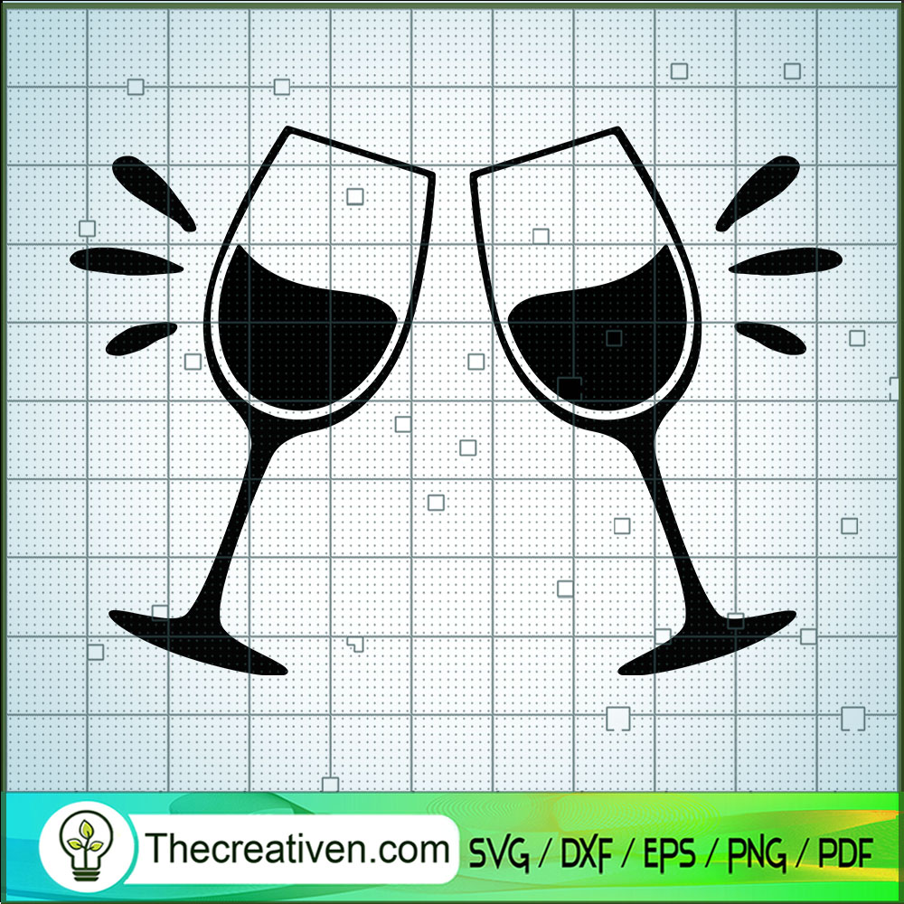 Wine Glasses SVG, Wine SVG, Couple Wine Glasses SVG 1 Wine Glasses SVG, Wine SVG, Couple Wine Glasses SVG
