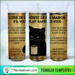 Black Cat Drink Coffee Full Tu Tumbler Wrap Download