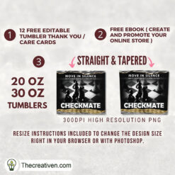 Alternative view of Move In Silence Full Tumbler Wrap Tumbler Wrap – Digital Download