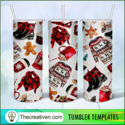 Christmas Fashion Full Tumbler Wrap Tumbler Wrap – Digital Download