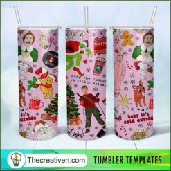 All Christmas Characters Full Tumbler Wrap Download