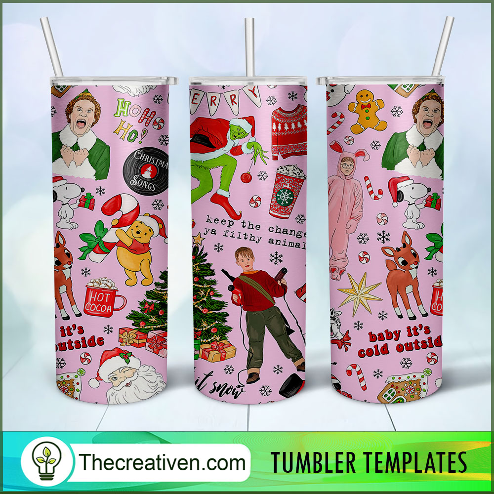 All Christmas Characters Full Tumbler Wrap Download 1 All Christmas Characters Full Tumbler Wrap Download
