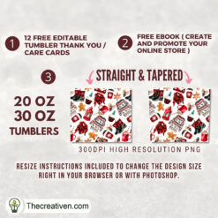 Alternative view of Christmas Fashion Full Tumbler Wrap Tumbler Wrap – Digital Download