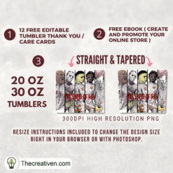Alternative view of Horror Characters Naked Full T Tumbler Wrap Download