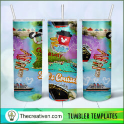 Let's Cruise Full Tumbler Wrap Tumbler Wrap – Digital Download